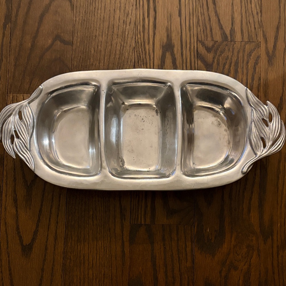 Reed & Barton  Silver Triple Section Serving Dish